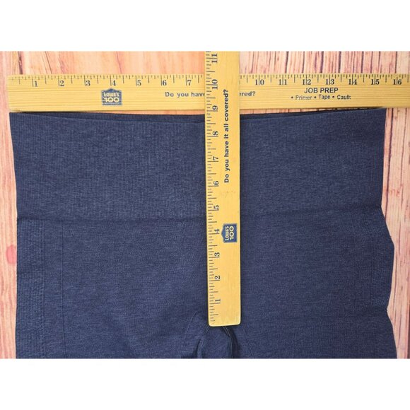 Lululemon‎ Athletica Navy Blue Cropped High-Waisted Leggings 10 Nylon Blend - Picture 5 of 6